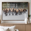 American Bison Herd Wall Art Canvas Print – Powerful Winter by MyGreatCanvas | Canvas Wall Art Prints | Photo Prints & Wall Decor