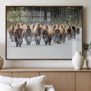 Bison Herd Scene Wall Art Canvas Print – Framed Western by MyGreatCanvas | Canvas Wall Art Prints | Photo Prints & Wall Decor