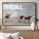 Majestic Longhorn Cows Wall Art Canvas Print – Rustic by MyGreatCanvas | Canvas Wall Art Prints | Photo Prints & Wall Decor