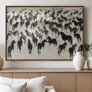 Wild Horse Stampede Wall Art Canvas Print – Monochrome by MyGreatCanvas | Canvas Wall Art Prints | Photo Prints & Wall Decor