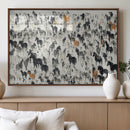 Wild Horse Stampede Wall Art Canvas Print – Monochrome by MyGreatCanvas | Canvas Wall Art Prints | Photo Prints & Wall Decor