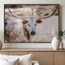 Majestic Texas Longhorn Bull Wall Art Canvas Print – Rustic by MyGreatCanvas | Canvas Wall Art Prints | Photo Prints & Wall Decor