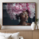 Black Beauty Petal Crown Wall Art Canvas Print – Floral by MyGreatCanvas | Canvas Wall Art Prints | Photo Prints & Wall Decor