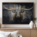 Rustic Longhorn Bull Wall Art Canvas Print – Vintage Western by MyGreatCanvas | Canvas Wall Art Prints | Photo Prints & Wall Decor