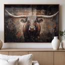 Abstract Longhorn Wall Art Canvas Print – Vintage Western by MyGreatCanvas | Canvas Wall Art Prints | Photo Prints & Wall Decor