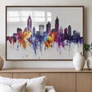Atlanta Skyline Wall Art Canvas Print – Framed Colorful