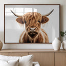 Scottish Highland Cow Canvas Print, Framed Highland Cow