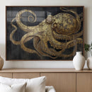 Octopus Wall Art Canvas Print – Gold Detail Wooden Marine by MyGreatCanvas | Canvas Wall Art Prints | Photo Prints & Wall Decor