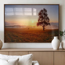 Golden Sunrise Landscape Canvas Wall Art – Framed Misty by MyGreatCanvas | Canvas Wall Art Prints | Photo Prints & Wall Decor