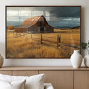 Golden Sunset Barn Wall Art Canvas Print, Rustic Autumn Farm by MyGreatCanvas | Canvas Wall Art Prints | Photo Prints & Wall Decor
