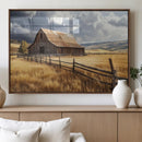 Golden Wheat Field Barn Canvas Print, Rustic Farm Landscape by MyGreatCanvas | Canvas Wall Art Prints | Photo Prints & Wall Decor