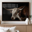 Texas Longhorn Bull Canvas Wall Art, Rustic Western by MyGreatCanvas | Canvas Wall Art Prints | Photo Prints & Wall Decor
