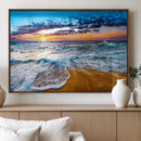 Ocean Waves Wall Art Canvas Print Ocean Waves Beach Sunset by MyGreatCanvas | Canvas Wall Art Prints | Photo Prints & Wall Decor
