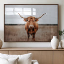 Longhorn Bull Wall Art Canvas Print – Framed Rustic by MyGreatCanvas | Canvas Wall Art Prints | Photo Prints & Wall Decor