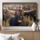Majestic Texas Longhorn Bull Rustic Farm Animal Strong by MyGreatCanvas | Canvas Wall Art Prints | Photo Prints & Wall Decor