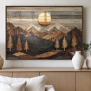 Wooden Mountain Layers Art – Rustic Pine Tree Landscape by MyGreatCanvas | Canvas Wall Art Prints | Photo Prints & Wall Decor