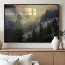 Misty Forest Sunrise Mountain Valley Pine Trees Foggy by MyGreatCanvas | Canvas Wall Art Prints | Photo Prints & Wall Decor