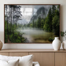 Misty Lake Forest Wall Art Canvas Print, Green Trees and by MyGreatCanvas | Canvas Wall Art Prints | Photo Prints & Wall Decor