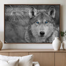 Wild Wolf Blue Eye Wall Art Canvas Print