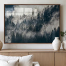 Foggy Pine Forest Wall Art – Framed Black White Nature by MyGreatCanvas | Canvas Wall Art Prints | Photo Prints & Wall Decor