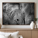 Wild Old Elephant Wall Art Canvas Print