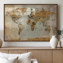 World Map Canvas Print – Detailed Map of the World Wall Art by MyGreatCanvas | Canvas Wall Art Prints | Photo Prints & Wall Decor