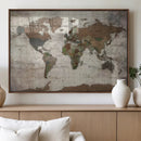 World Map Canvas Print – Framed Detailed Map of the World by MyGreatCanvas | Canvas Wall Art Prints | Photo Prints & Wall Decor