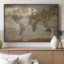 World Map Canvas Print – Framed Travel Map Wall Art for by MyGreatCanvas | Canvas Wall Art Prints | Photo Prints & Wall Decor