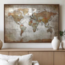 Vibrant Watercolor World Map Canvas Wall Art – Framed Travel by MyGreatCanvas | Canvas Wall Art Prints | Photo Prints & Wall Decor