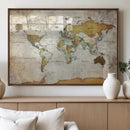 Personalized World Map Canvas Print – Colorful Watercolor by MyGreatCanvas | Canvas Wall Art Prints | Photo Prints & Wall Decor