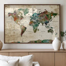 World Map Canvas Print – Framed Detailed Map of the World by MyGreatCanvas | Canvas Wall Art Prints | Photo Prints & Wall Decor