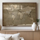 World Map Wall Art Canvas Print, Framed Map Art Picture by MyGreatCanvas | Canvas Wall Art Prints | Photo Prints & Wall Decor