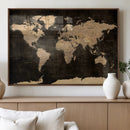 World Map Canvas Print – Detailed Map of the World Wall Art