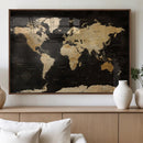 Extra Large World Map Canvas Print – Detailed Map Classic