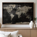 Detailed World Map Wall Art Print - Large Framed World Map