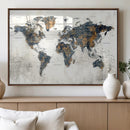 World Map Wall Art Canvas Print for Office Wall Decor by MyGreatCanvas | Canvas Wall Art Prints | Photo Prints & Wall Decor