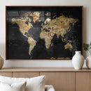 World Map Canvas Wall Art with Famous Landmarks – Framed by MyGreatCanvas | Canvas Wall Art Prints | Photo Prints & Wall Decor
