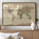 Extra Large World Map Canvas Print – Detailed Map of the by MyGreatCanvas | Canvas Wall Art Prints | Photo Prints & Wall Decor