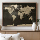 World Map Canvas Print – Framed World Map Wall Art for