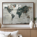 World Map Canvas Print – Framed Travel Map Wall Art for by MyGreatCanvas | Canvas Wall Art Prints | Photo Prints & Wall Decor
