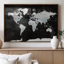 World Map Canvas Print – Framed Push Pin Wall Art, Color by MyGreatCanvas | Canvas Wall Art Prints | Photo Prints & Wall Decor