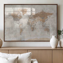 Detailed World Map Wall Art Canvas Print for Home and Office Decor by MyGreatCanvas | Canvas Wall Art Prints | Photo Prints & Wall Decor