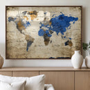 World Map Canvas Print – Colorful Abstract Travel Map, by MyGreatCanvas | Canvas Wall Art Prints | Photo Prints & Wall Decor