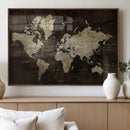 Blue World Map Canvas Wall Art – Framed Modern Travel Map by MyGreatCanvas | Canvas Wall Art Prints | Photo Prints & Wall Decor