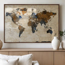 World Map Canvas Print – Framed Travel Map Wall Art for by MyGreatCanvas | Canvas Wall Art Prints | Photo Prints & Wall Decor