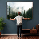 Misty Mountain Forest Canvas Print, Foggy Pine Trees Nature by MyGreatCanvas | Canvas Wall Art Prints | Photo Prints & Wall Decor