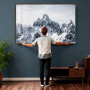 Snowy Mountain Range Canvas Print, Alpine Peaks Landscape by MyGreatCanvas | Canvas Wall Art Prints | Photo Prints & Wall Decor
