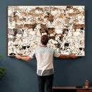Large Longhorn Wall Art Canvas Print - Abstract Cow Animal by MyGreatCanvas | Canvas Wall Art Prints | Photo Prints & Wall Decor