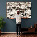Abstract Texas Longhorn Print - Longhorn Herd Print for by MyGreatCanvas | Canvas Wall Art Prints | Photo Prints & Wall Decor