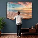 Beach Walk Wall Art Canvas Print – Soft Coastal Photography by MyGreatCanvas | Canvas Wall Art Prints | Photo Prints & Wall Decor